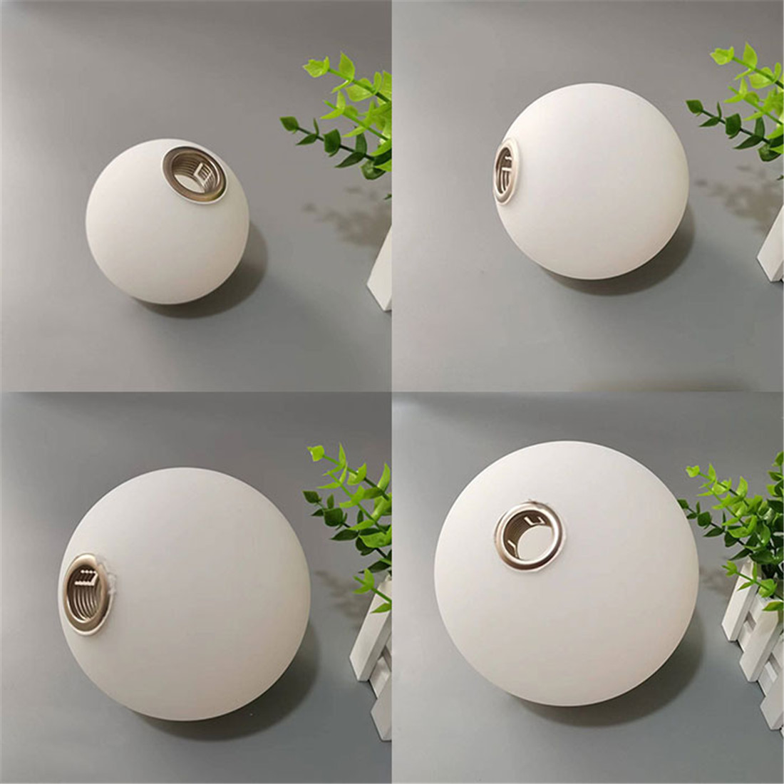 Mattweißer Globus-G9-Glasschirm, Ersatz mit 2 cm Gewinde, D6 cm, D8 cm, D10 cm, D12 cm, D15 cm, D18 cm, Schraubglasabdeckung für G9-Lampe