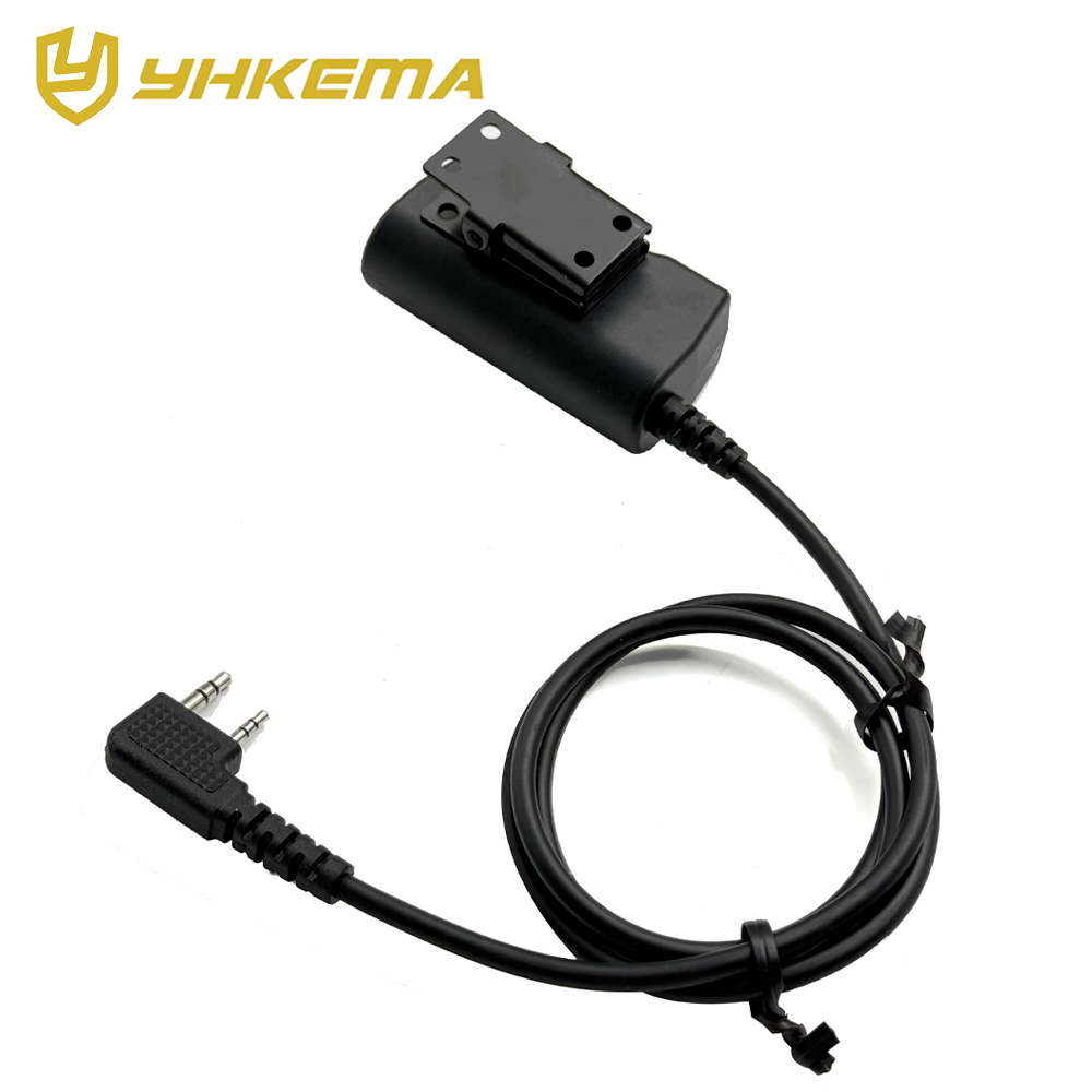Тактический адаптер для гарнитуры PTT для Kenwood Baofeng UV-5R UV-5RE Plus BF-888S Walkie Talkie Ham Radio