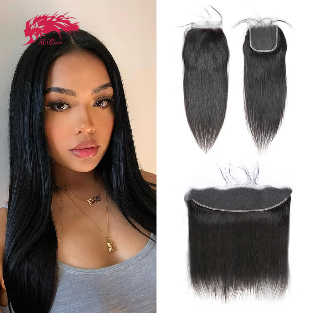 ผมตรง Ali Queen ขนาด 2x6 4x4 5x5  HD Lace Closure ผมแท้แบบ Frontal Lace  ขนาด 13x6 ผมบราซิลแท้แบบ HD Closure