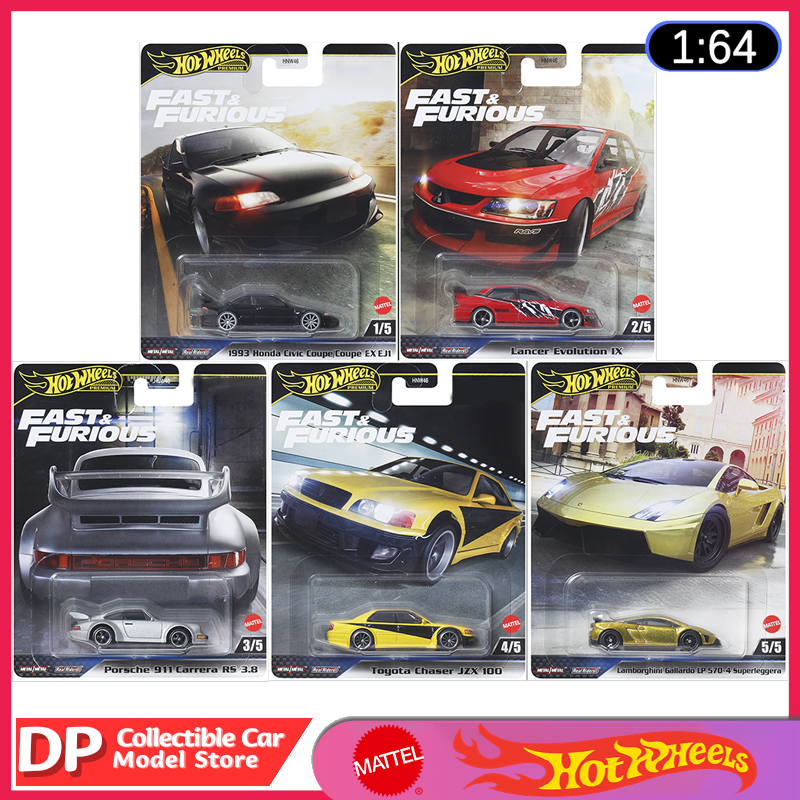 Последние Hot Wheels 2025 Fast & Furious Premium M Case Toyota Porsche Lamborghini 1:64 Литая под давлением модель автомобиля Запечатанная с фабрики