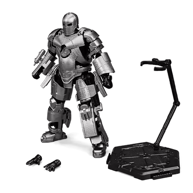 Fondjoy Marvel Iron Man MK1 Spielzeug zusammenbauen ABS-Material erste Generation Iron Man 1/12 Actionfiguren Spielzeug Geburtstagsgeschenke für Jungen