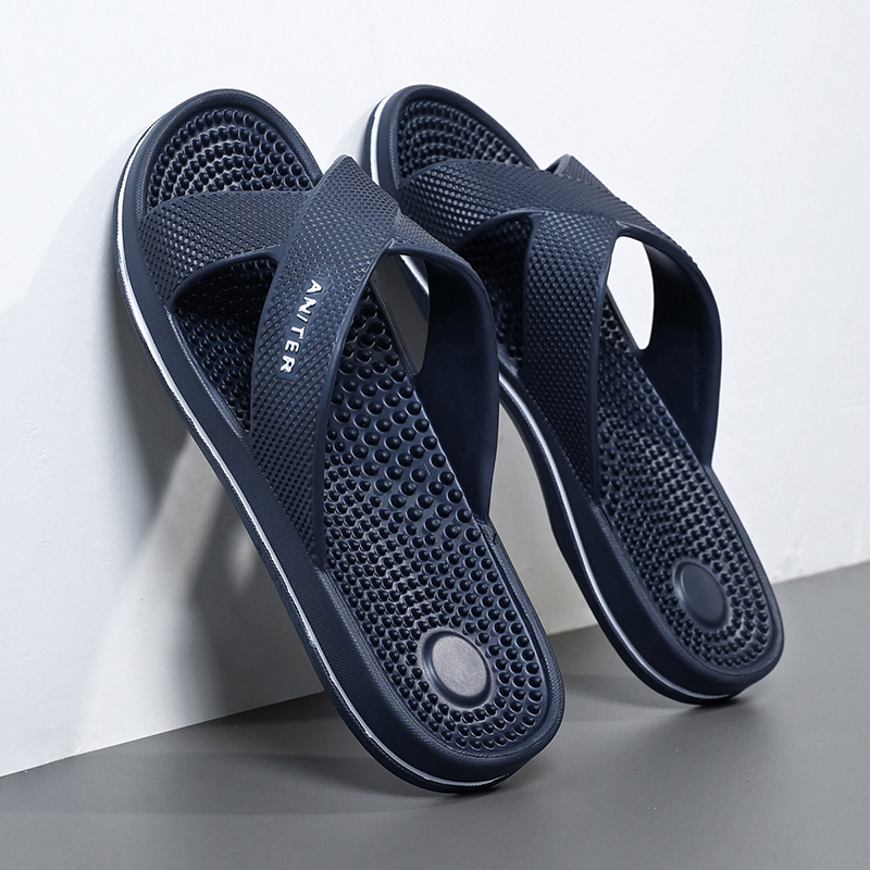 Pantoufles antidérapantes pour salle de bain et Massage, pantoufles coulissantes EVA pour hommes, confortables, antidérapantes, pour intérieur/extérieur, chaussures de grande taille 47 48