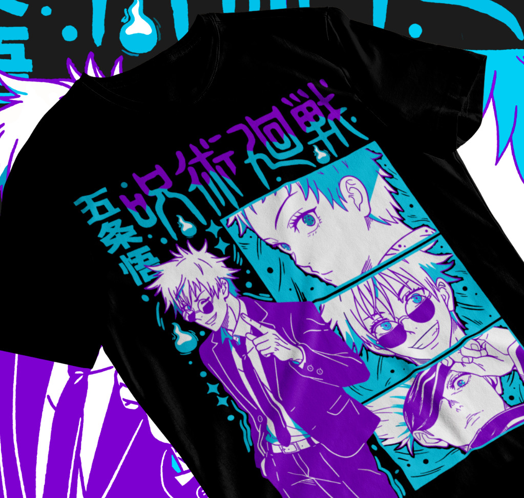 Jujutsu Kaisen Unisex Camisa, Gojo Satoru Camiseta macia, Anime Manga Camisa, todos os tamanhos