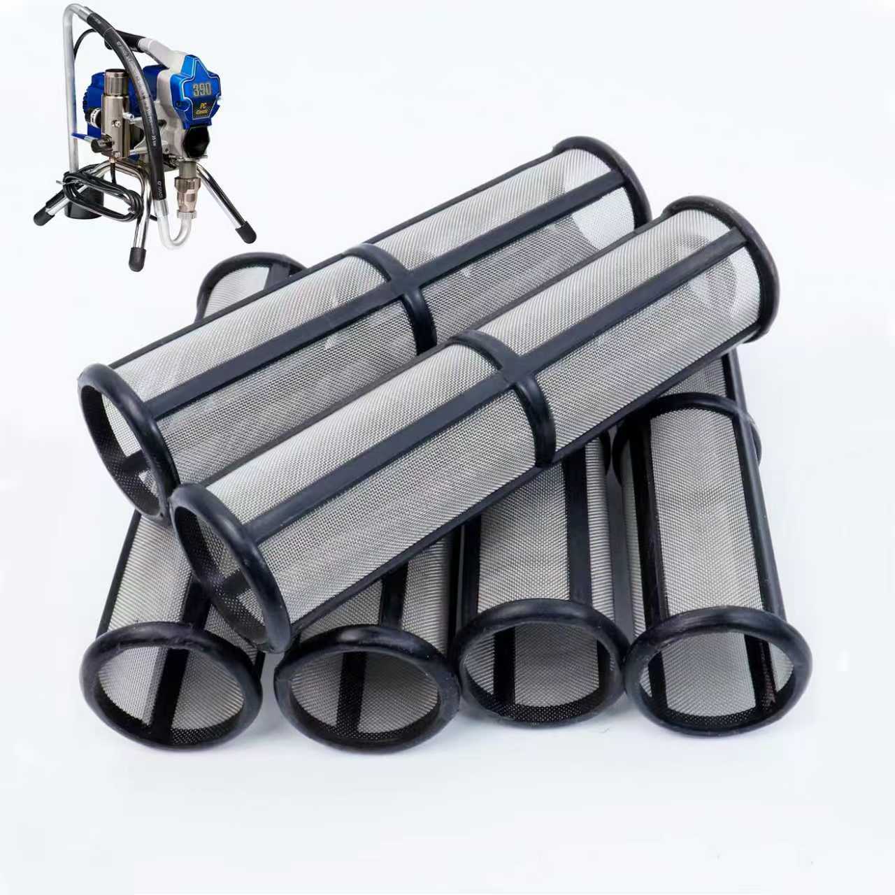 6 uds filtro pulverizador de pintura sin aire bomba colector colador 390 395 490 495 595 Compatible con Graco 246384 para pintura sin aire Spr