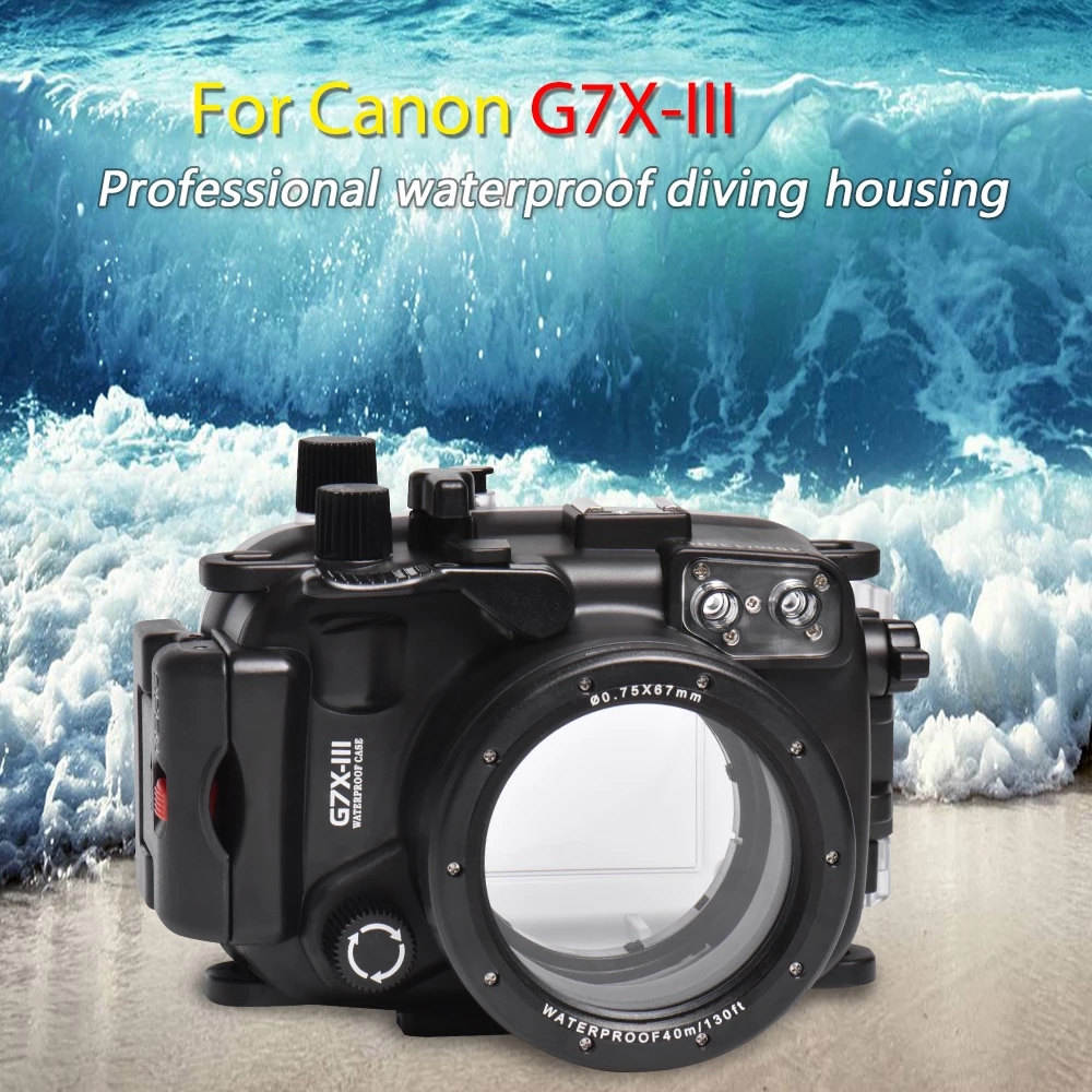 40M 130ft กล่องกันน้ำใต้น้ำกล้องสำหรับ Canon Powershot G7X III / G7 X III/g7X-3 Mark III ถุงคลุมกระเป๋า