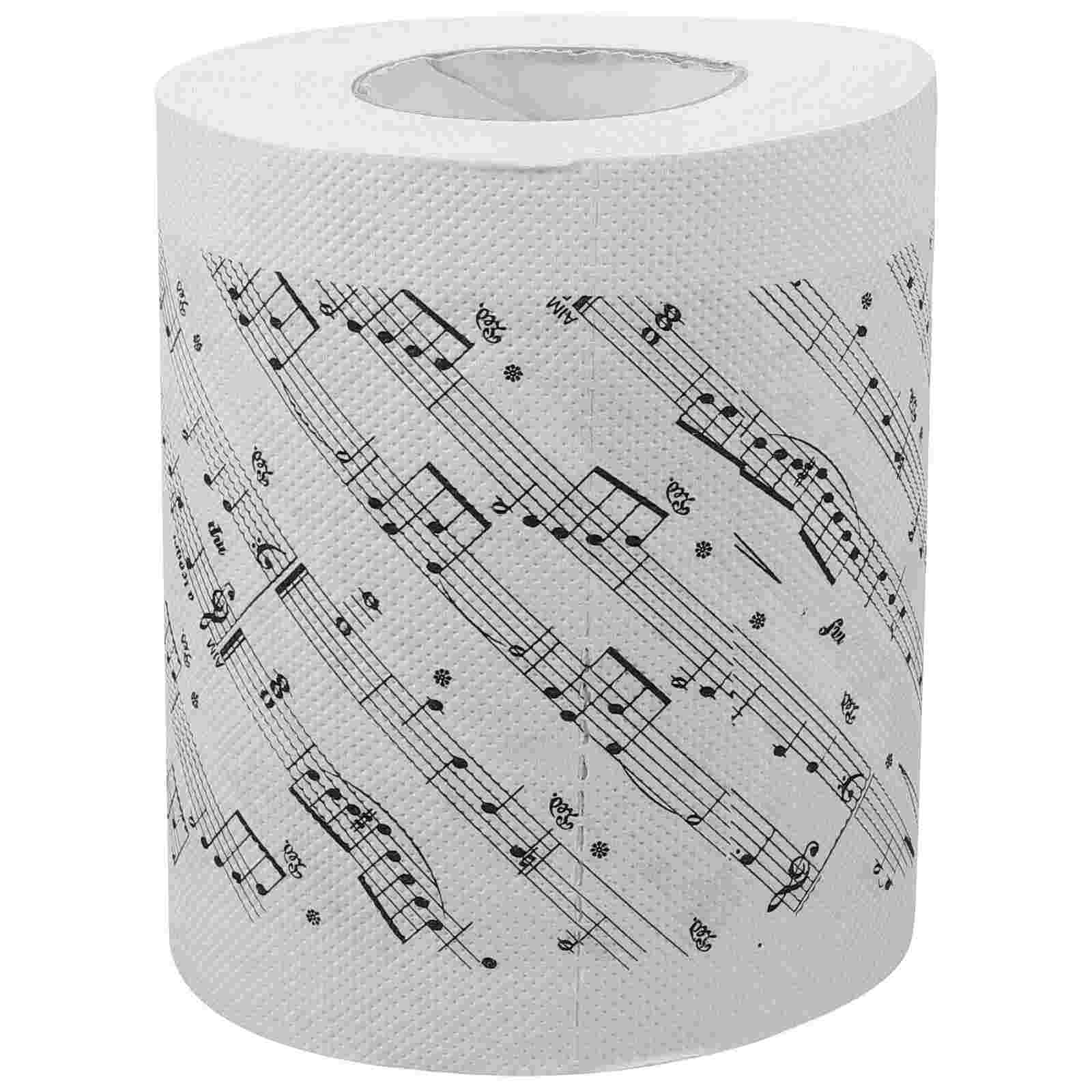3 Rolls Musical Note Toilet Papers Skin Friendly Paper Tissue Rolls Music Pattern Decorative Tissue Napkins Hygiene Soft Tissues