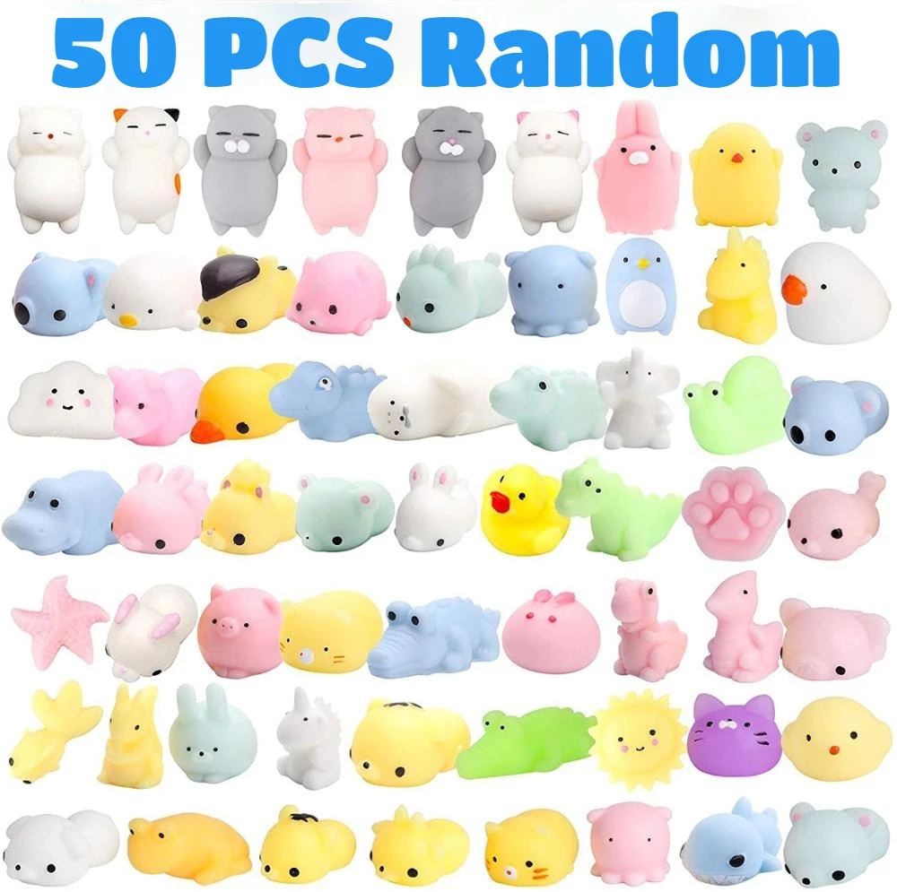 50-5 sztuk Kawaii Squishies Mochi Anima gniotki dla dzieci antystresowa piłka wycisnąć Party dobrodziejstw zabawki antystresowe na urodziny