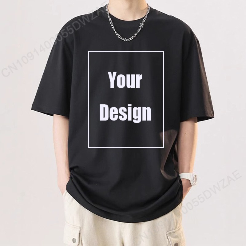 Diseño texto nombre Tsihrts agregar tu propia camiseta de mensaje para hombre Camiseta de algodón personalizada para hombre camiseta de moda para hombre equipo adolescente