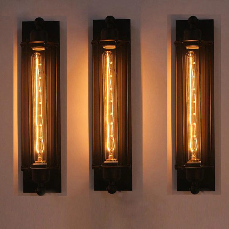 Retro Industrie-Stil Eisen Wandleuchte Korridor Treppe Restaurant Loft Schlafzimmer Lampe Nachttisch Haus Dekor Innen LED-Beleuchtung