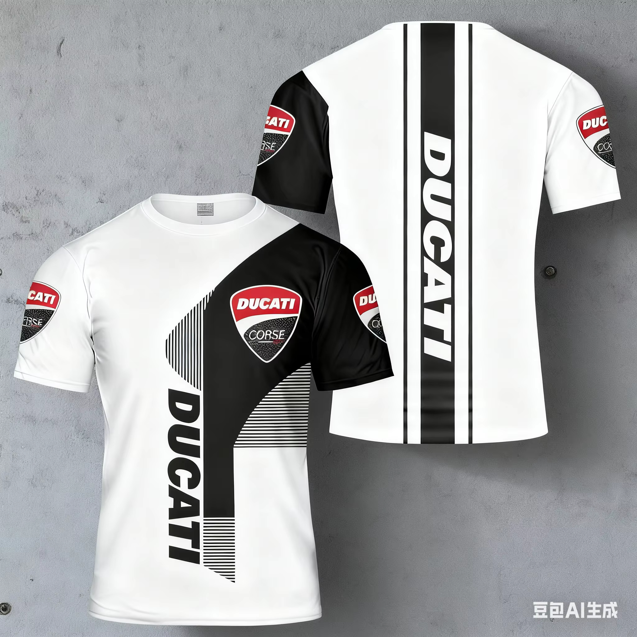 3D Gedrukt T-shirt Heren Casual Korte mouwen Streetwear Populaire Mode Outdoor Racing Pak Top Motorfiets Voor Ducati Panigal