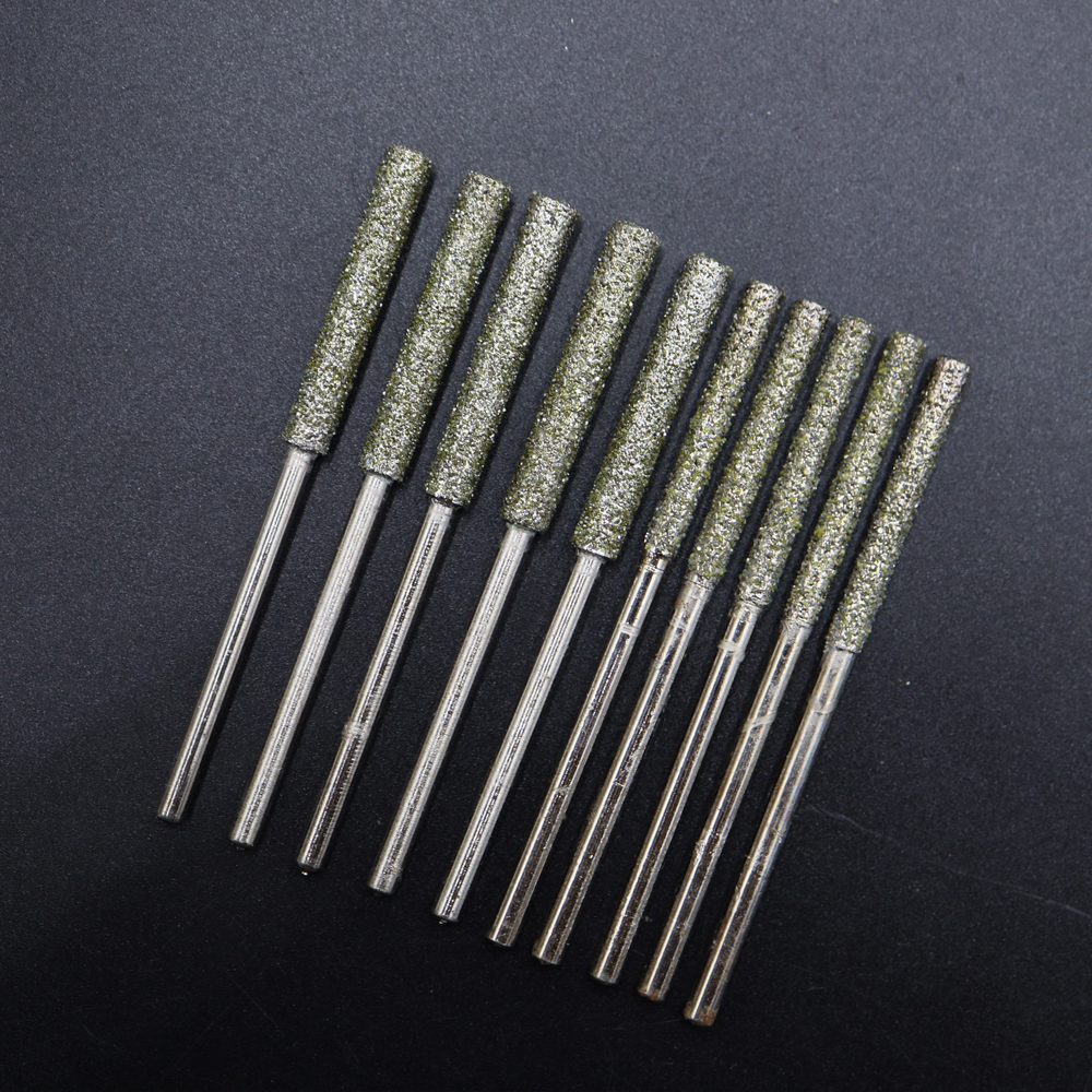5個46 #   シャンク 4 ミリメートル 5 ミリメートル研削バリ 80 ミリメートル超ロング研削ビット石金属剥離ポイントダイヤモンド研削バリトリミングビット