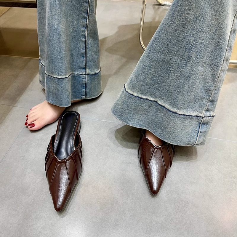 Zapatillas de Mujer con Punta Puntiaguda, Sandalias Elegantes y Sexys con Tira Trasera, Zapatos de Moda para Mujer, Sandalias de Verano 2025, Chanclas de Lujo para Mujer