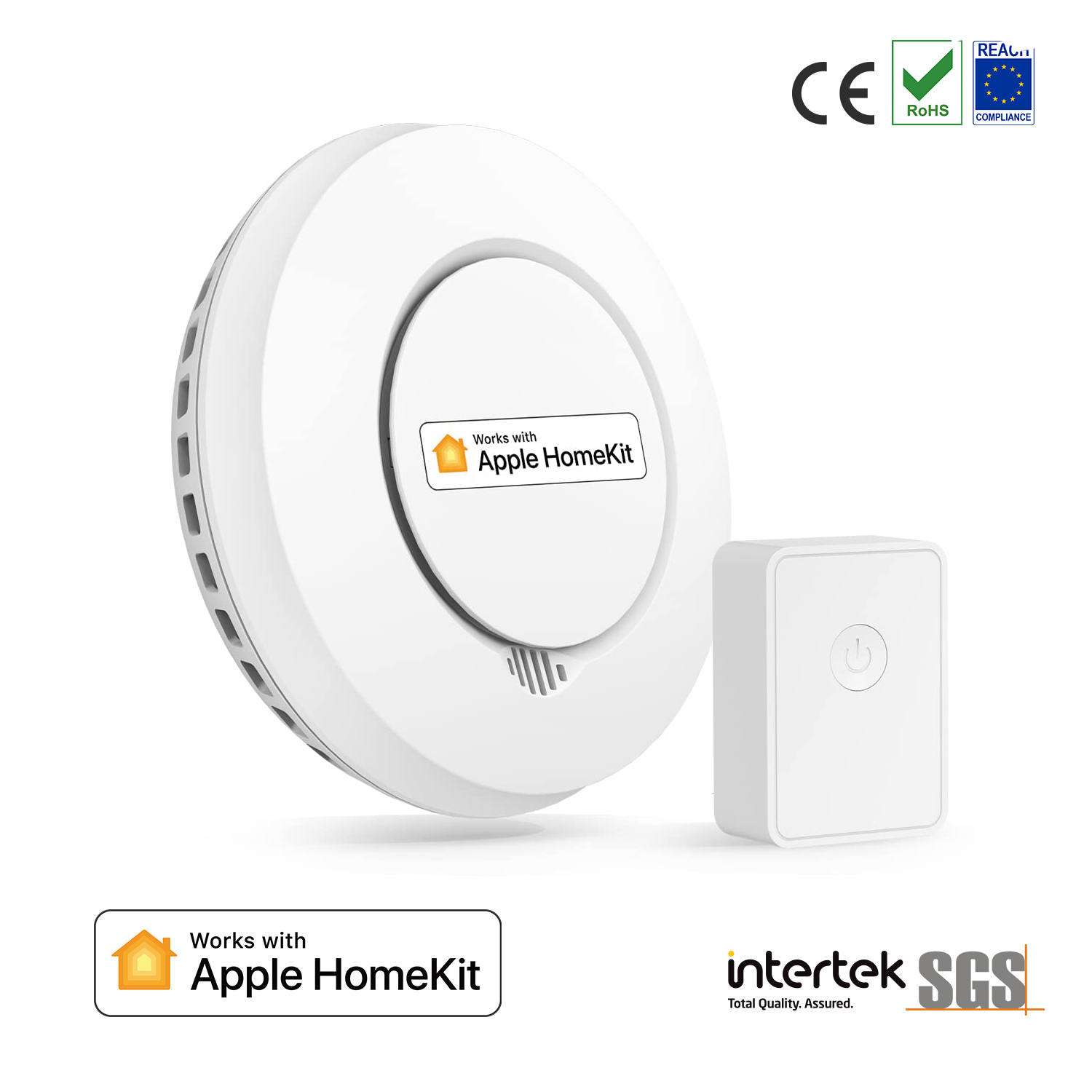 Meross-alarma de humo inteligente, Detector de incendios inalámbrico con conexión Wifi, funciona con la aplicación remota de Apple HomeKit con SmartThings