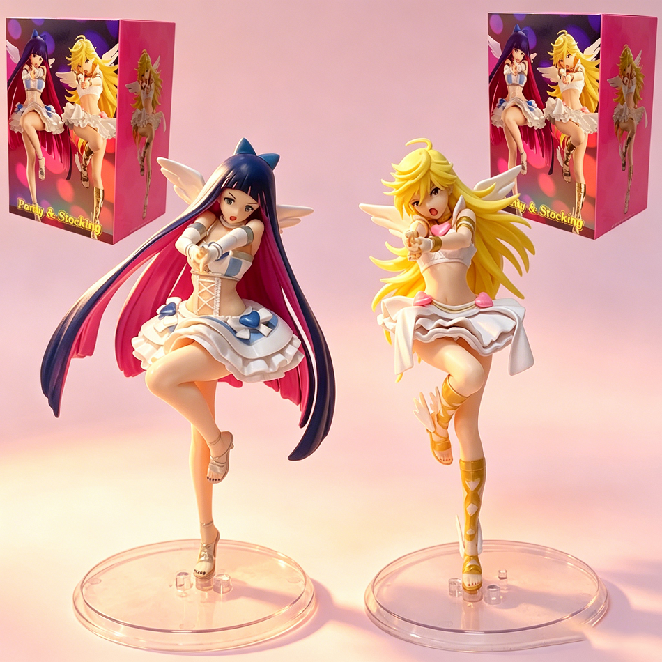 20 cm große Anime-Figur von Panty & Stocking with Garterbelt, Panty·Anarchy Action-Modell, PVC-Statue, Desktop-Ornament, Sammlerstück, Spielzeug, Geschenk