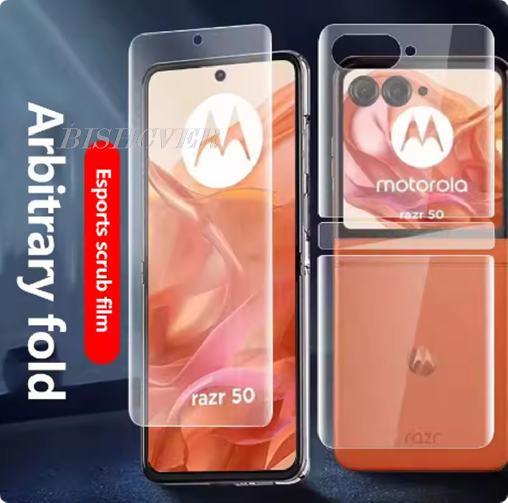 Película de hidrogel completa HD 3 en 1 para Motorola Razr 60 50 Ultra 40 2022 50Ultra Razr40 Plus, funda protectora de pantalla