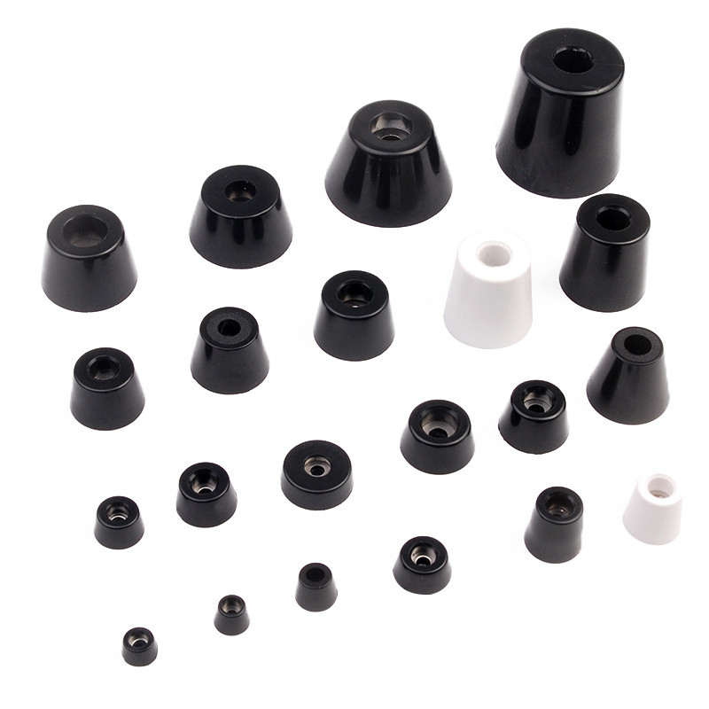 4 個黒ゴム足 diy 家具脚床プロテクタークッションダンピングパッドガスケット付き楽器ケースフットベース