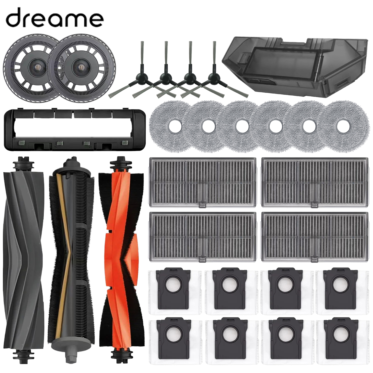 Dreame L10s Pro Ultra Heat / Dreame Bot X30 Ultra / X30 Pro / S10 Pro Ultra piezas rodillo Cepillo Lateral filtro fregona bolsa de polvo caja