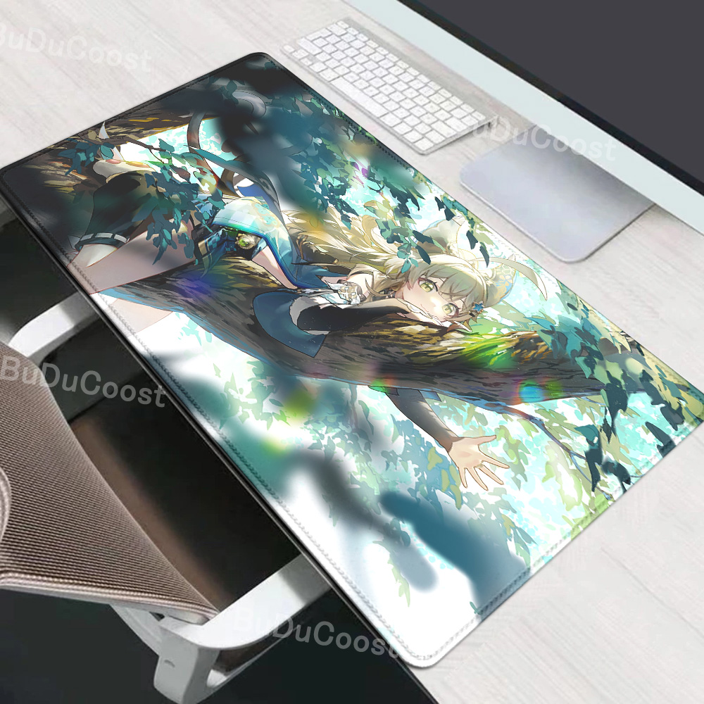 Game Genshin Impact Anime Muismat Grote Gaming Muismat Rubberen Mat Bureaumat Pc Accessoires Bureaubeschermer Gamer Toetsenbord Pads