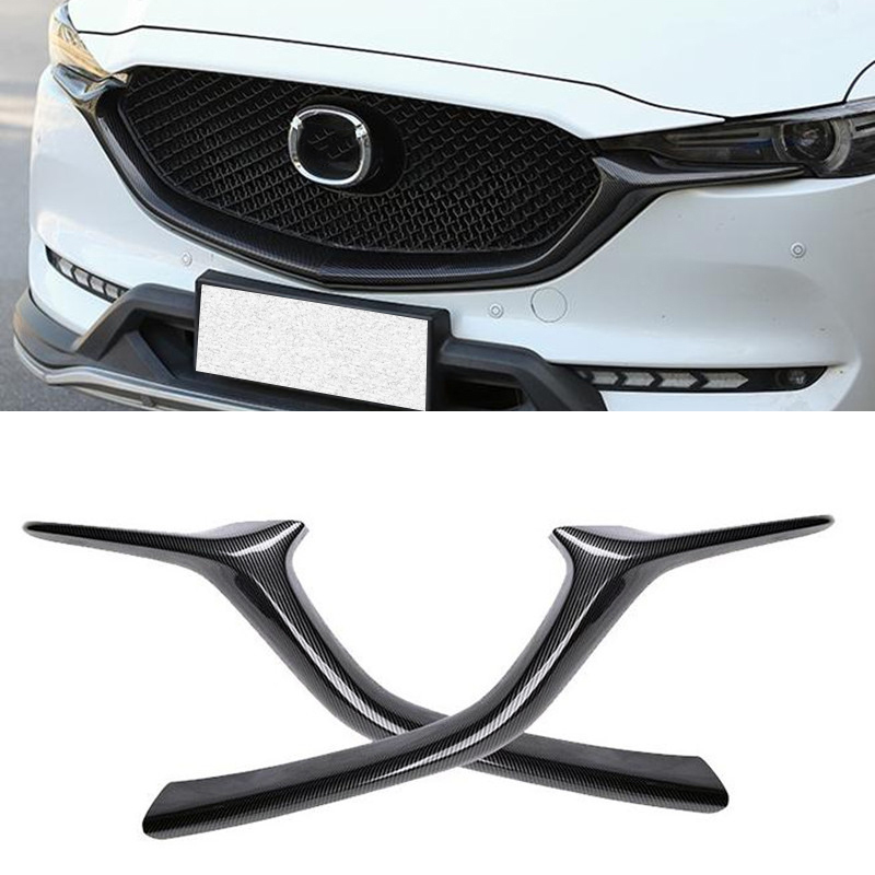 Auto Griglia Trim Striscia Per Mazda CX-5 CX-8/2017-2020 Paraurti Anteriore DA CORSA Griglie Copertura Trim Styling ACCESSORI Body Kit