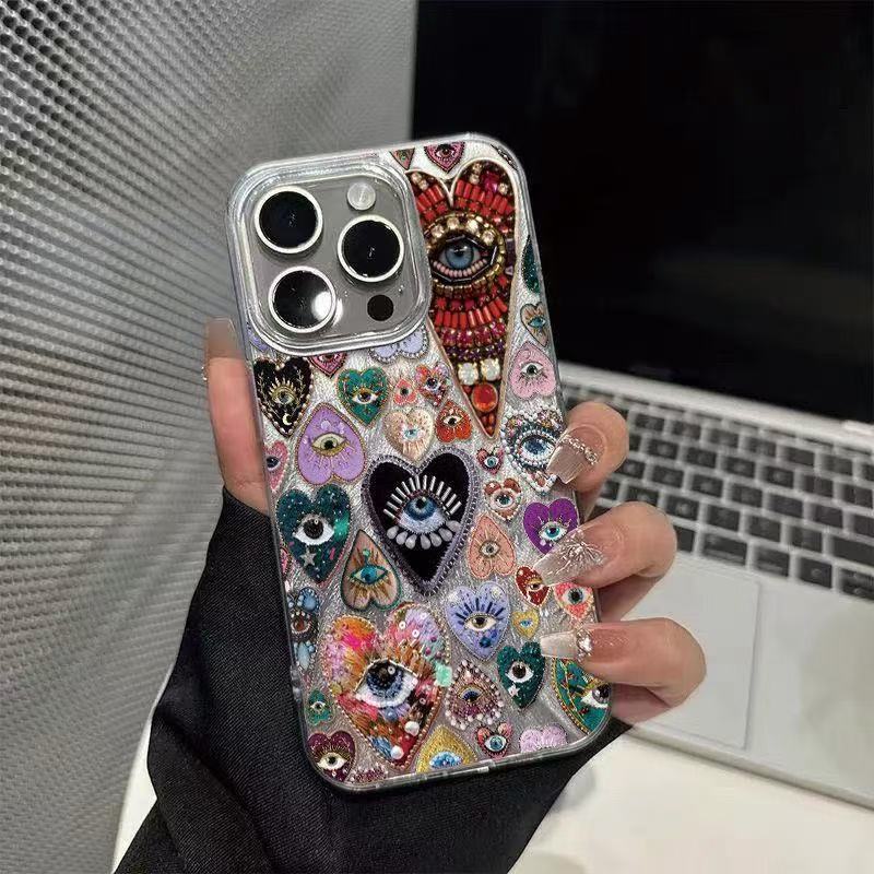 Чехол для телефона с росписью Personality Love для iPhone 16 Pro 15 ProMax 14 Plus 13 12 11 Pro 16E IPhone Air 17 Pro, защитный чехол от падения