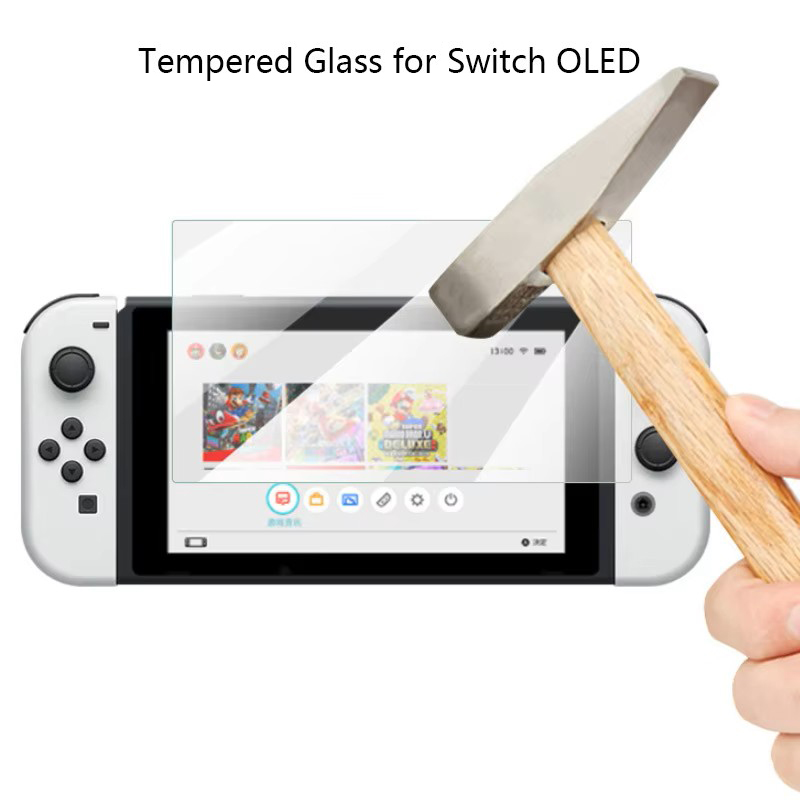 Tempered Glass for Switch OLED Screen Protector Protective Glass HD Hard Anti-scratch Clear 9H Protective Film