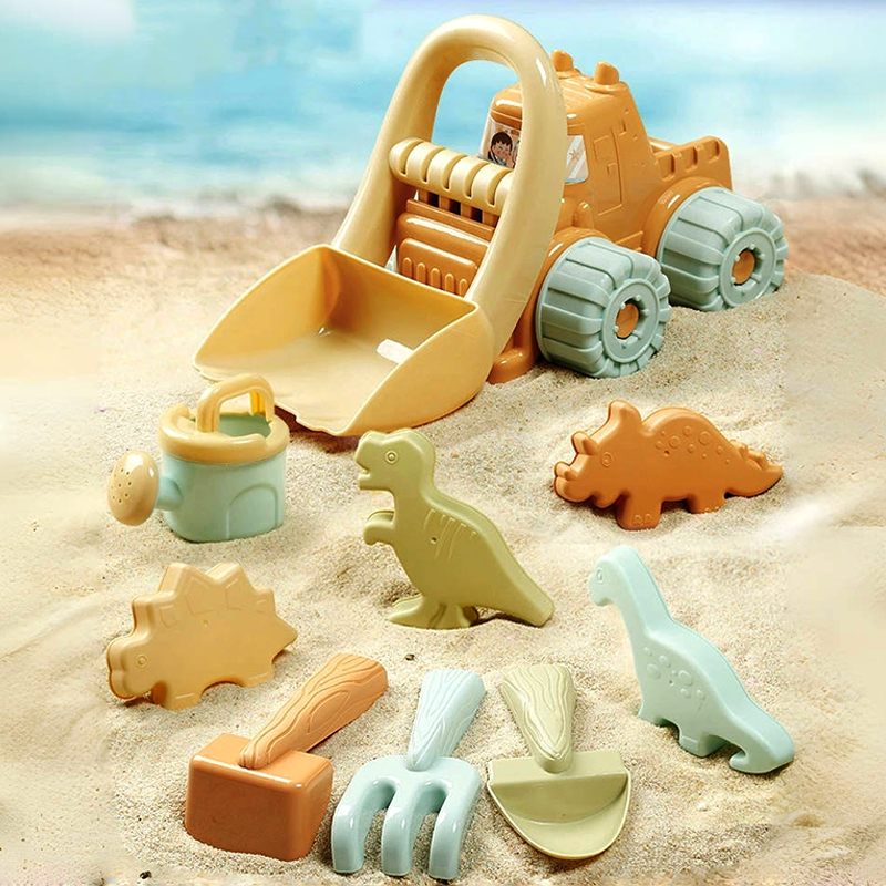 Juego de juguetes de playa para niños, pala, molde, Kit de coche de juguete, herramientas de excavación de arena duraderas con bolsa de almacenamiento, regalo para jugar al aire libre para niños, seguro y divertido