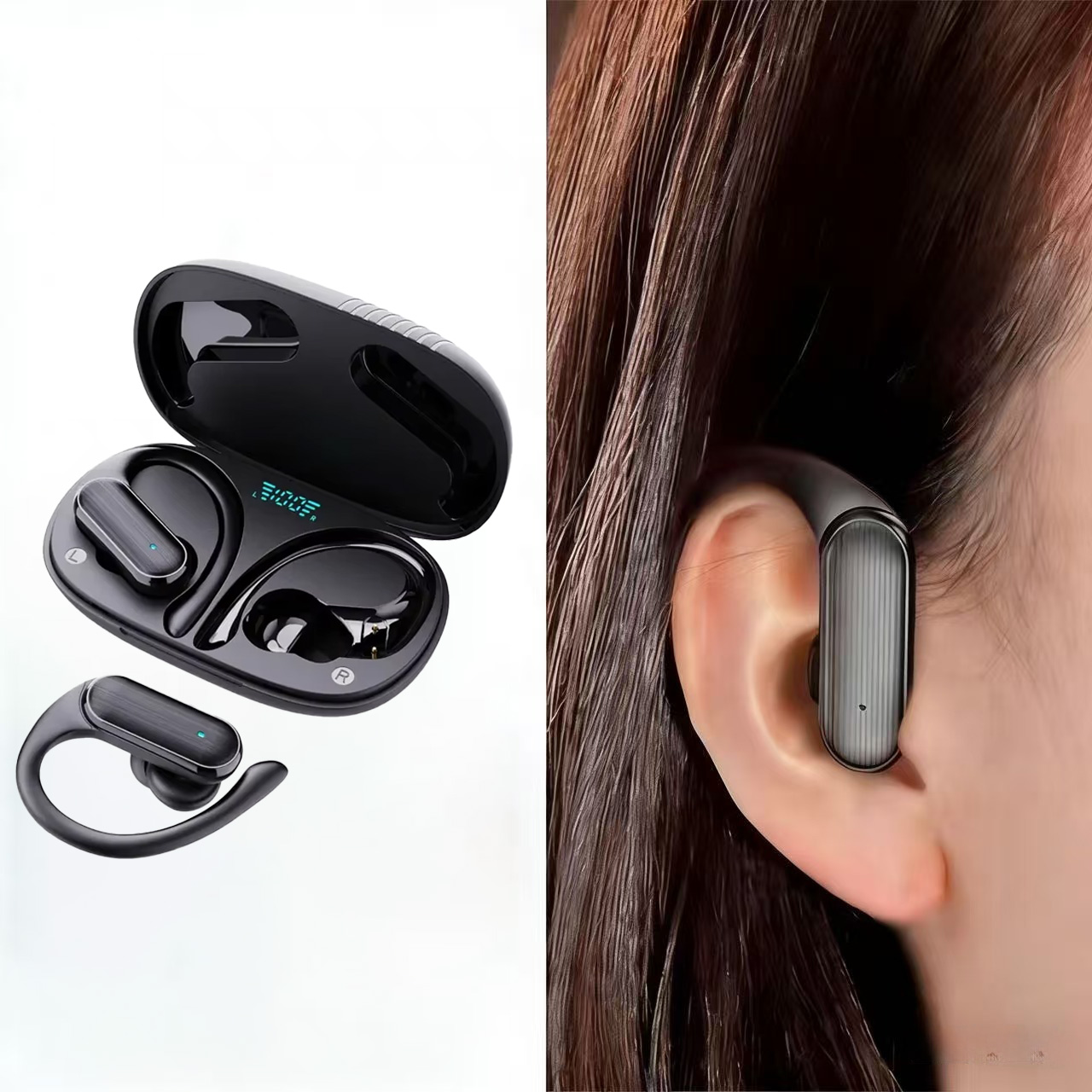 A520 Bluetooth-headset V5.3 Draadloze oortelefoons Koptelefoon met microfoon Koptelefoon Sportoordopjes Anti-zweet