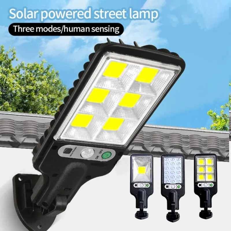 Solar Outdoor LED Innenhof Wand leuchte mit 3 Modus wasserdichten Bewegungs sensor Sicherheits beleuchtung Straßen laternen für Garten Terrasse Weg