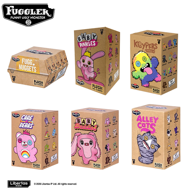 Оригинальные плюшевые игрушки-брелоки Fuggler в слепых коробках: Fugglers ALLY CATS, Fuggs Care Bear, FUGG Baddies, Baby Stuffed Peluche Dolls – подарки