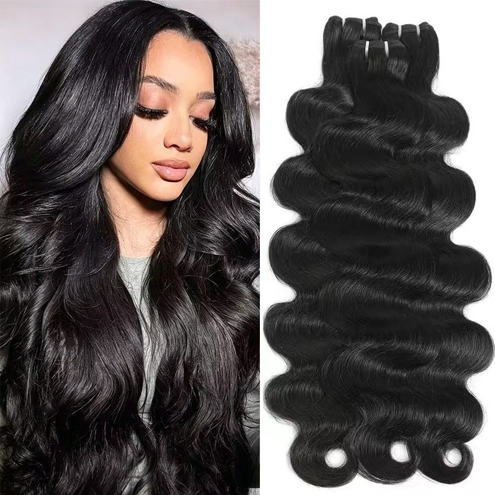 16A 30 40 pouces corps vague faisceaux 100% tissage cheveux humains bruts tissage brésilien 1 3 4 pièces tisser cheveux couleur naturelle vierge originale extension de cheveux humain bruts faisceaux purs body wave human hair bundles
