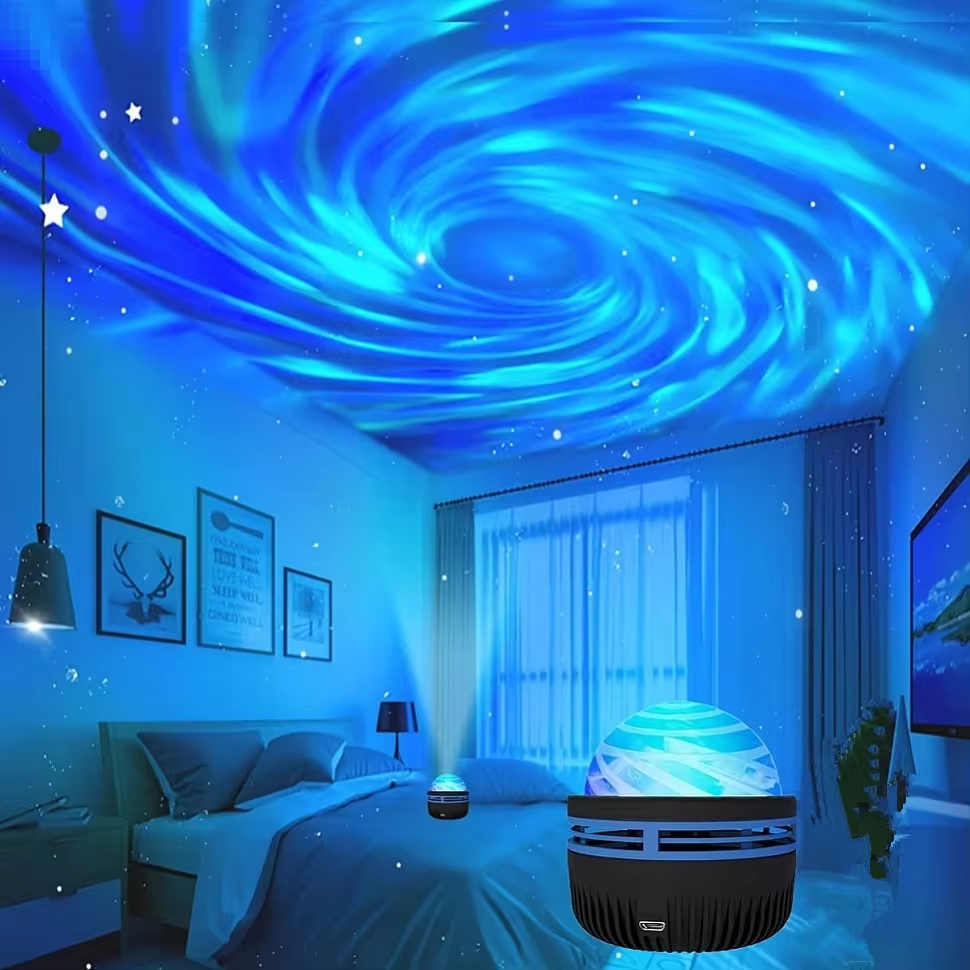 Proyector LED de galaxia, proyector de cielo y galaxia colorido, luz nocturna para dormitorio, decoración para habitación de niños, decoración para fiesta de Navidad