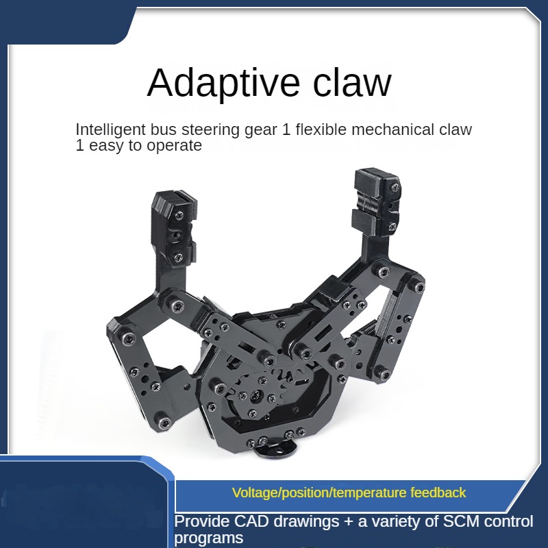 Adaptive Manipulator Claw 82 มม.1 กก.ยืดหยุ่น Servo Gripper สําหรับ Manipulator แขนหุ่นยนต์ DIY ชุด Drone Servo อุปกรณ์เสริม