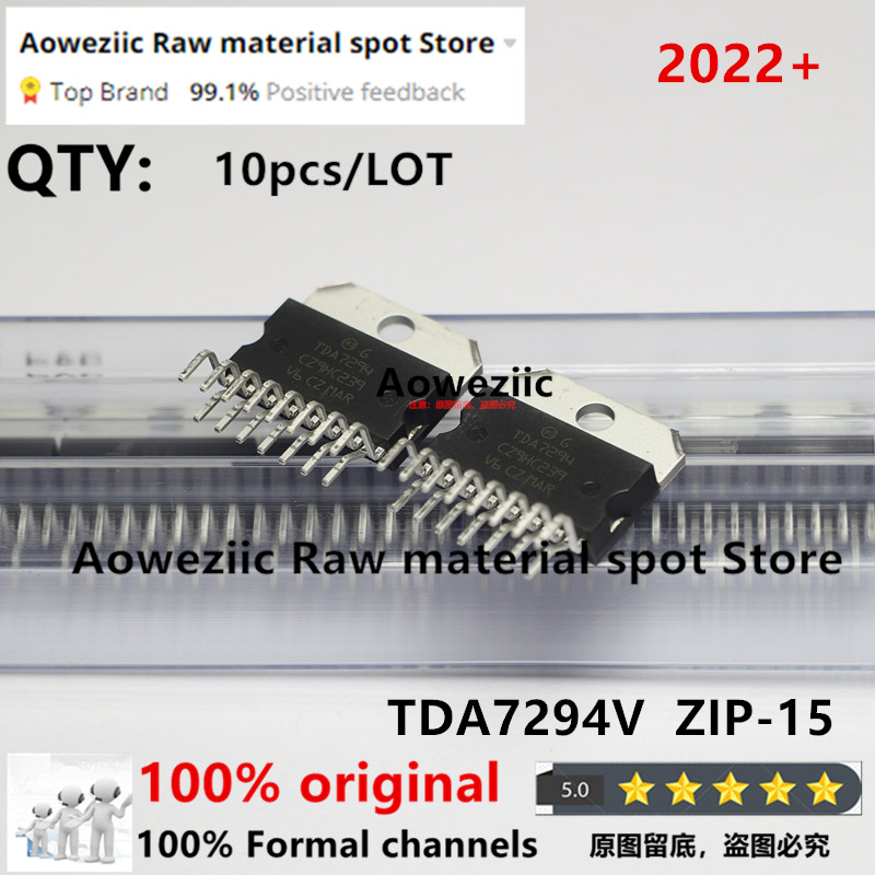 Aoweziic 2022 + 10 pièces/lot 100% nouvelle puce d'amplificateur Audio linéaire originale importée TDA7294V TDA7294 ZIP-15