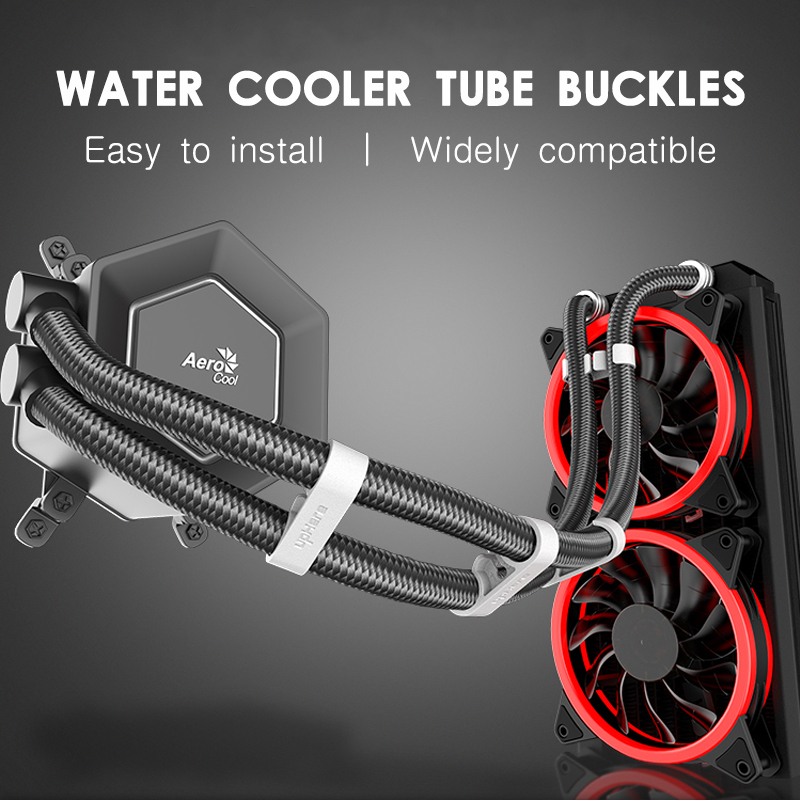 Jumpeak Universal ordenador enfriador de agua tubo peine organizar hebilla fija Clip PC accesorio DIY