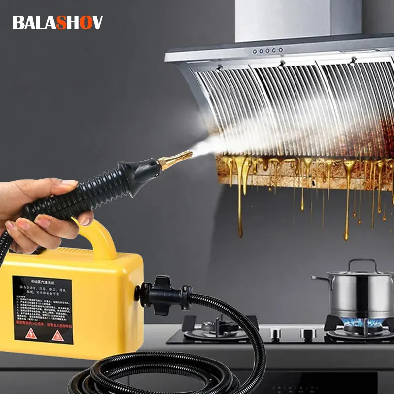 Limpiador de vapor de alta presión para coche, vaporizador portátil de alta resistencia para limpieza de azulejos, lechada, 2600W