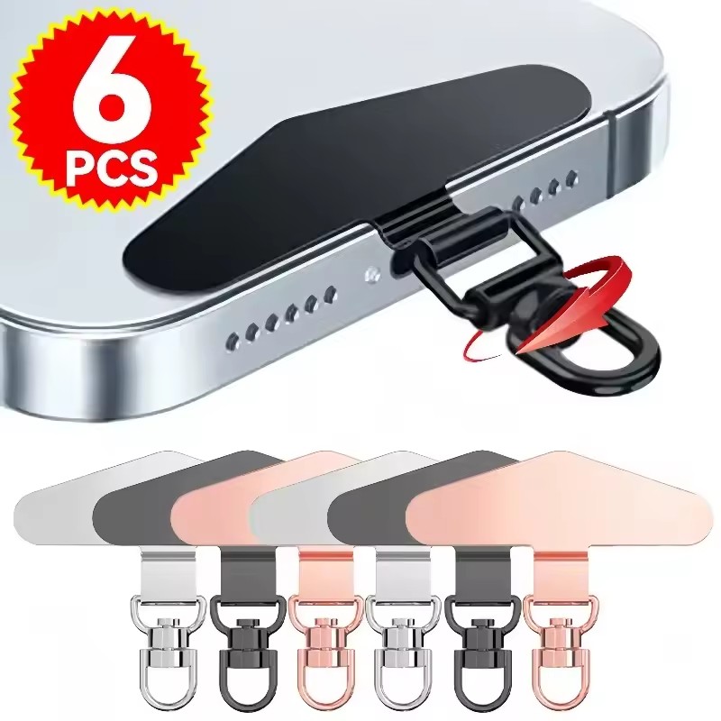 Anti-verloren telefoonkoord Universele vervangende connector Tether Tab Clip Metalen kaartpadadapter voor IPhone Samsung Secure Fit