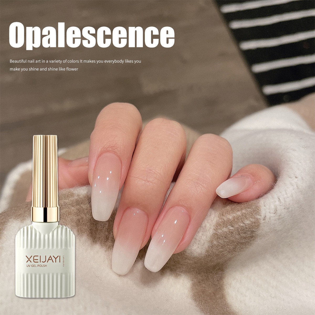 푸딩 밀키 화이트 젤 네일 폴리쉬, 퓨어 컬러 UV 젤 폴리쉬, 전문가용 스타터 네일 아트 DIY 15ml