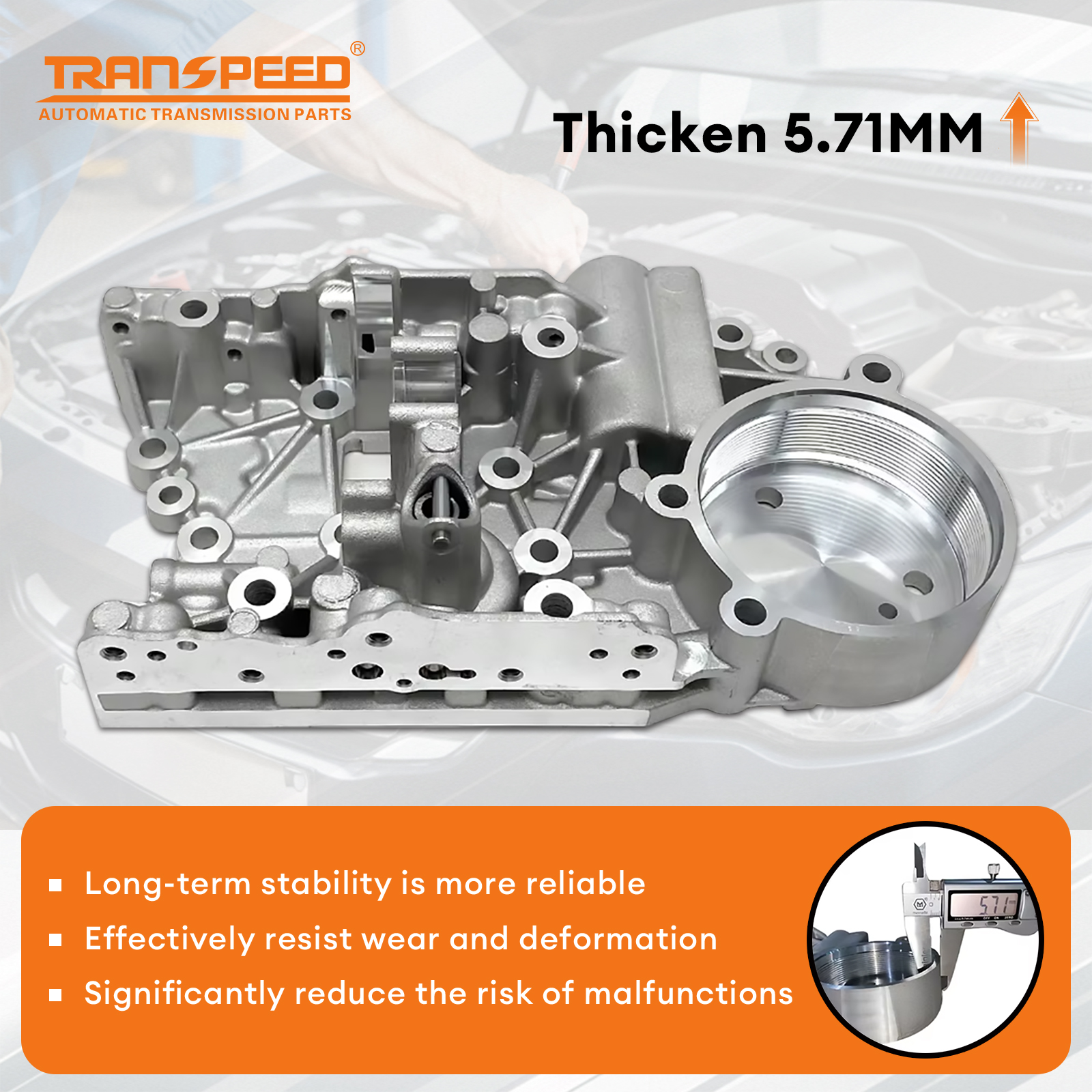 TRANSPEED DQ200 DSG 0AM Gloednieuwe 5.71 MM Dikker Auto Transmissie Accumulator Behuizing voor Audi Volkswagen Skoda Seat Passat