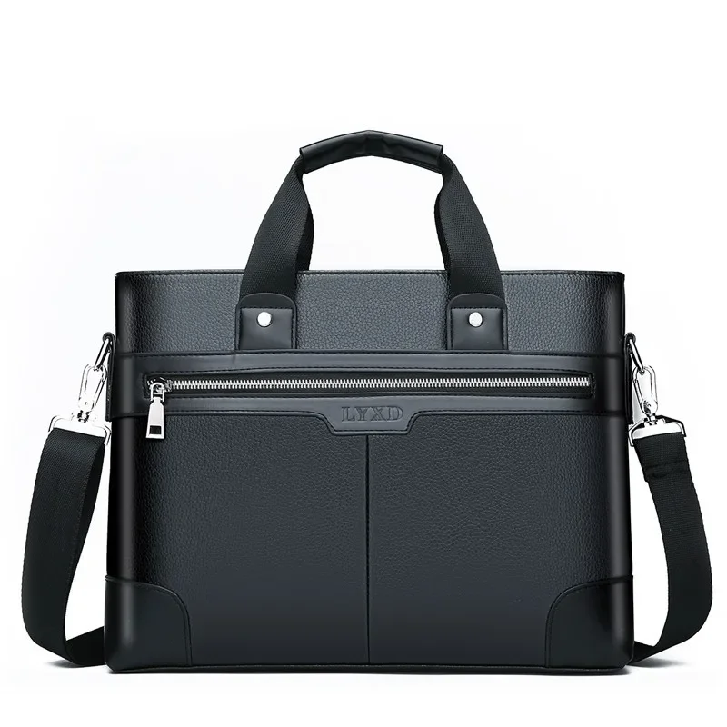 Bolsa de ombro horizontal de grande capacidade masculina bolsa mensageiro maleta multifuncional simples bolsa de livro a4 bolsa de negócios 가