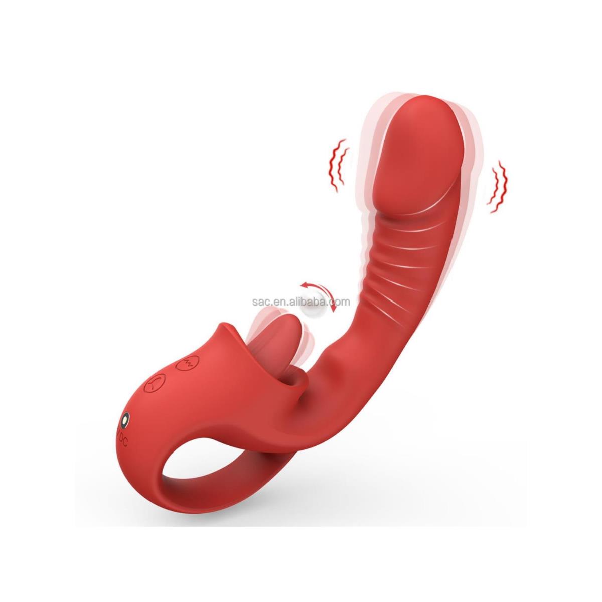 3 in 1 Clitoral Licking g Spot Vibrator, Realistic  Stimulator for Women with 10 Licking & Vibrating Modes, Artificial Tongue