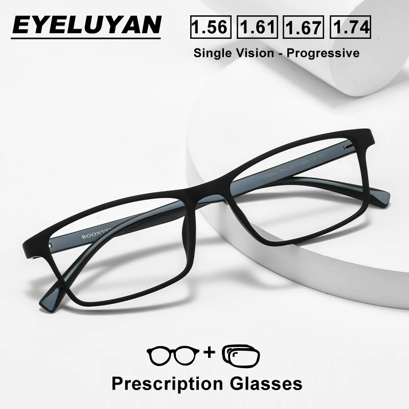 EYELUYAN nouveaux hommes lunettes de Prescription myopie hypermétropie lunettes de lecture progressives TR90 jante cadre optique lunettes VB8004