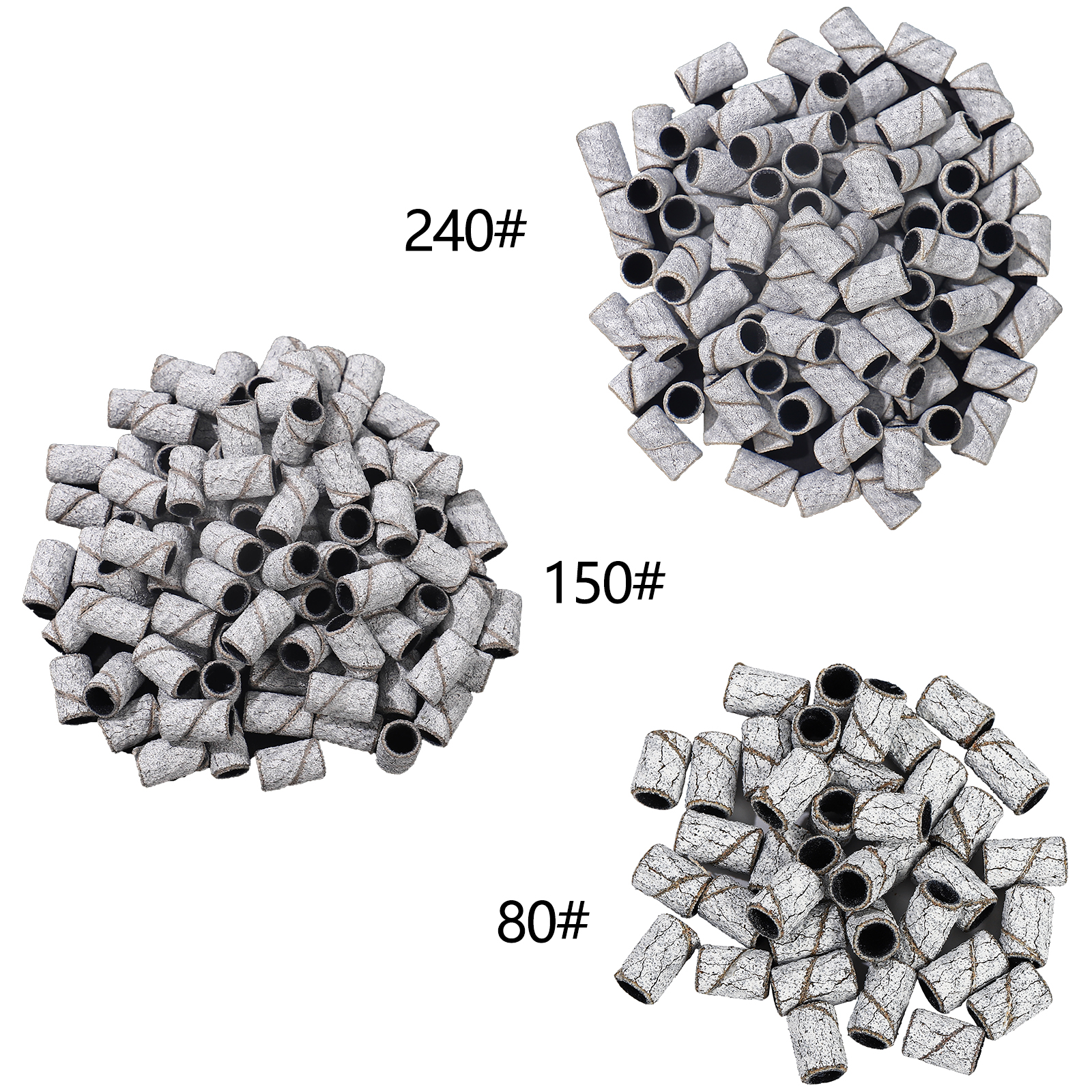 80 # 150 # 240 #   Zebra Levigatura Bande Macchina Punte da trapano per unghie Cura dei piedi Lucidatura Manicure Gel Polish Remover Strumenti di ricambio Taglierina
