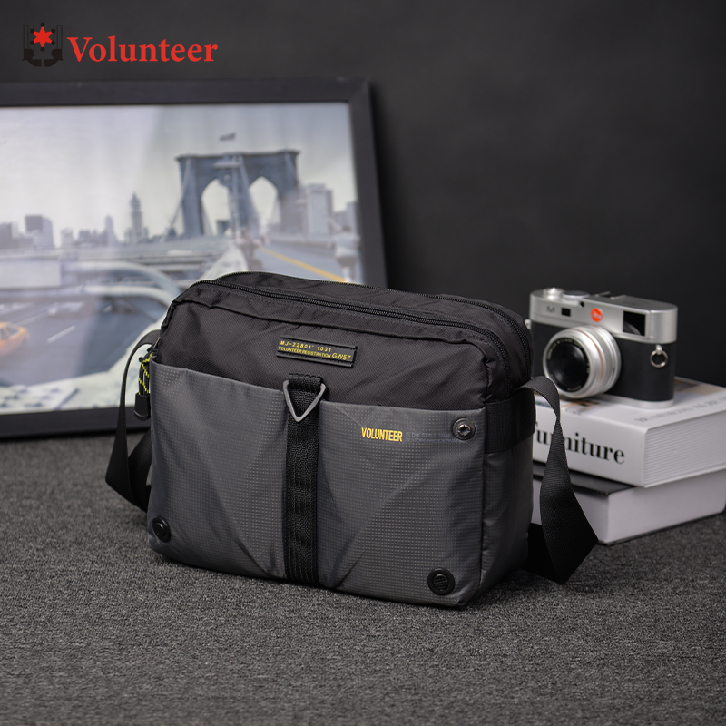 VOLUNTEER décontracté bandoulière sac à bandoulière hommes voyage étanche ordinateur portable sac de messager mâle multi-poches grande capacité sacs 1698-07