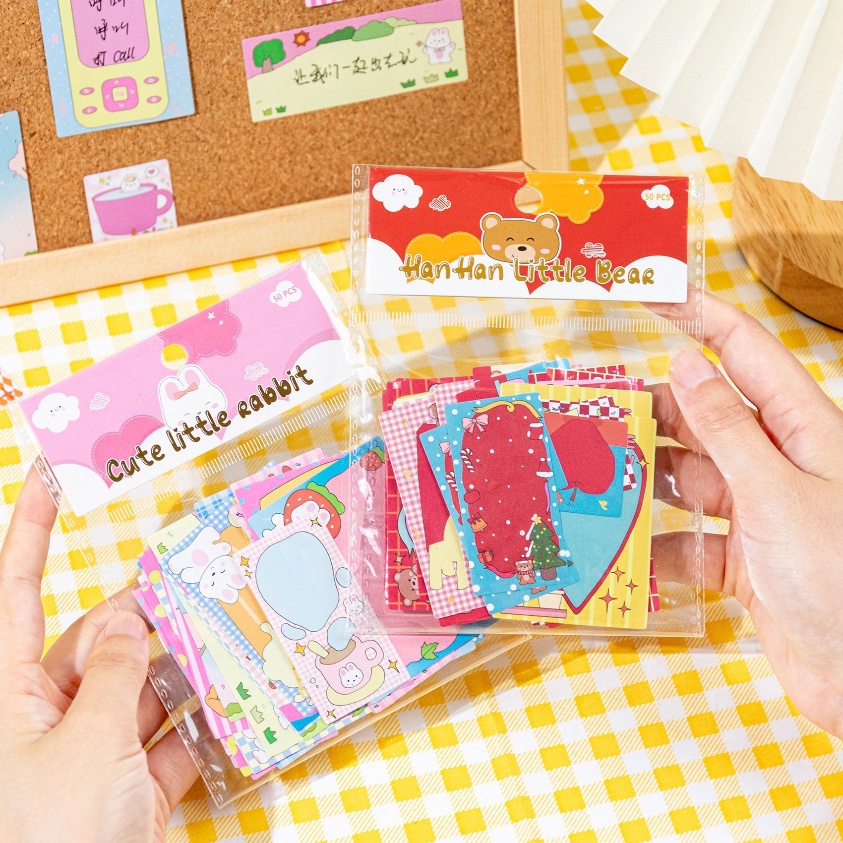 4 tipi 50 pezzi Adesivo serie note per animali domestici carino Materiale per scrapbooking Diario fatto a mano Album Forniture per diario spazzatura