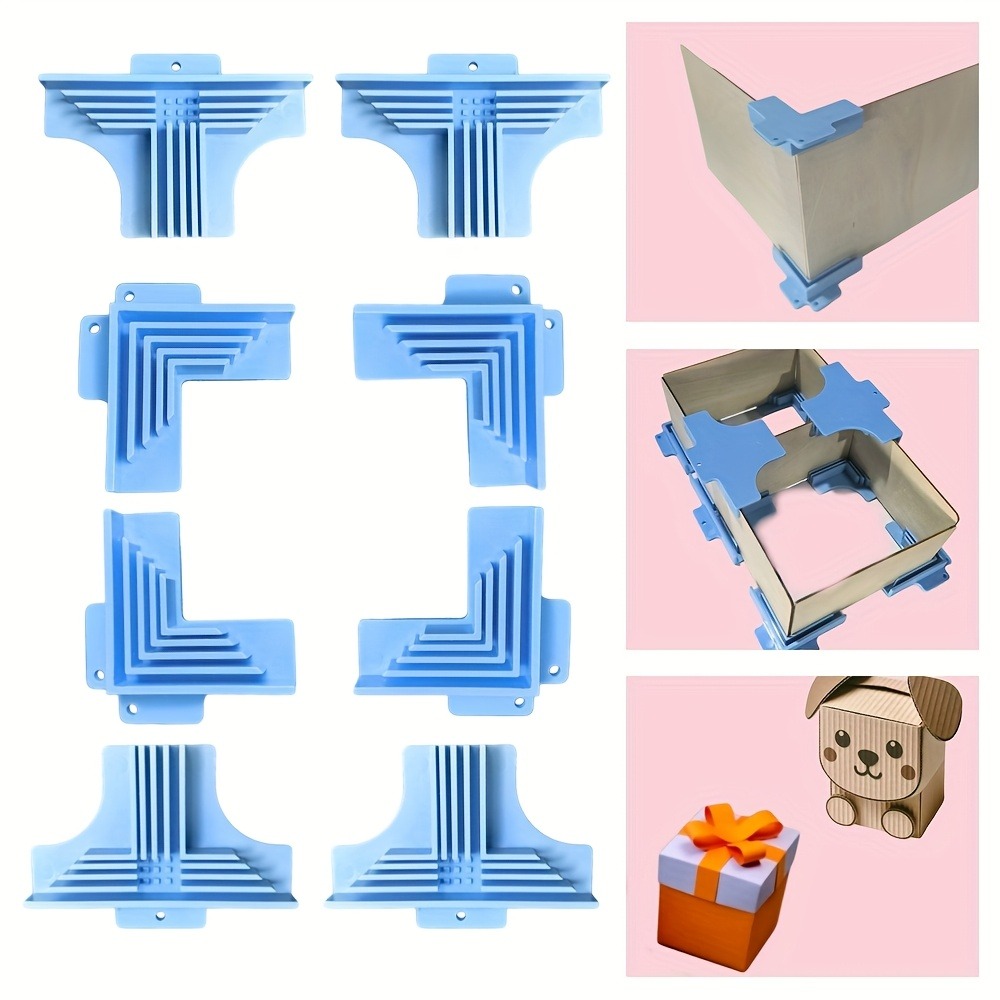 8 Stück Eckführungen für Spanplattenboxen, Trennwand-Montageklammern für die Herstellung von Geschenkboxen, DIY, Scrapbooking, Bucheinband, Dioramen, Dekoration