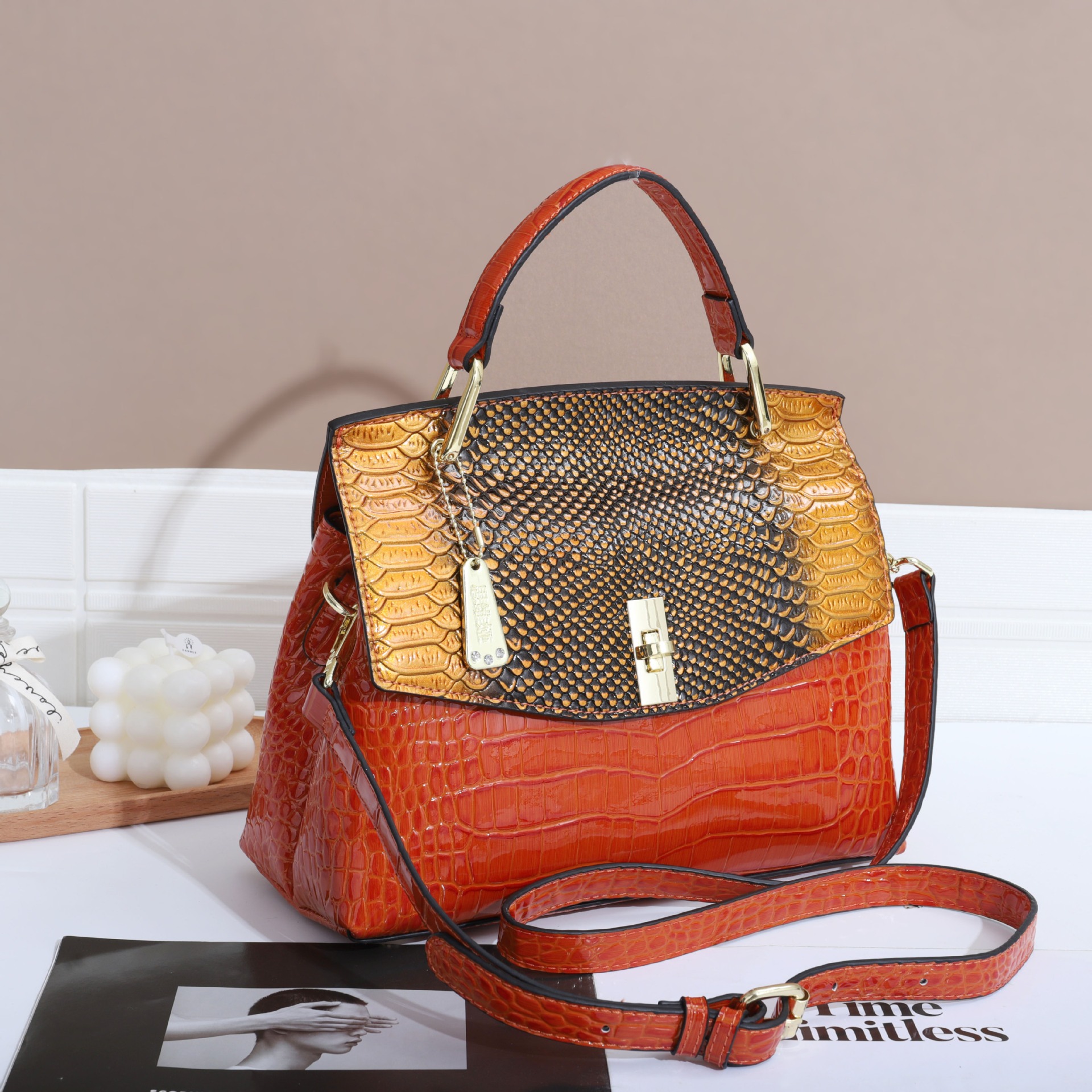 2026 Nieuwe Handtas Krokodilpatroon Dameshandtas Schoudertas Crossbody Tas Modieus, Veelzijdig, Sfeervolle Textuur Moederentas