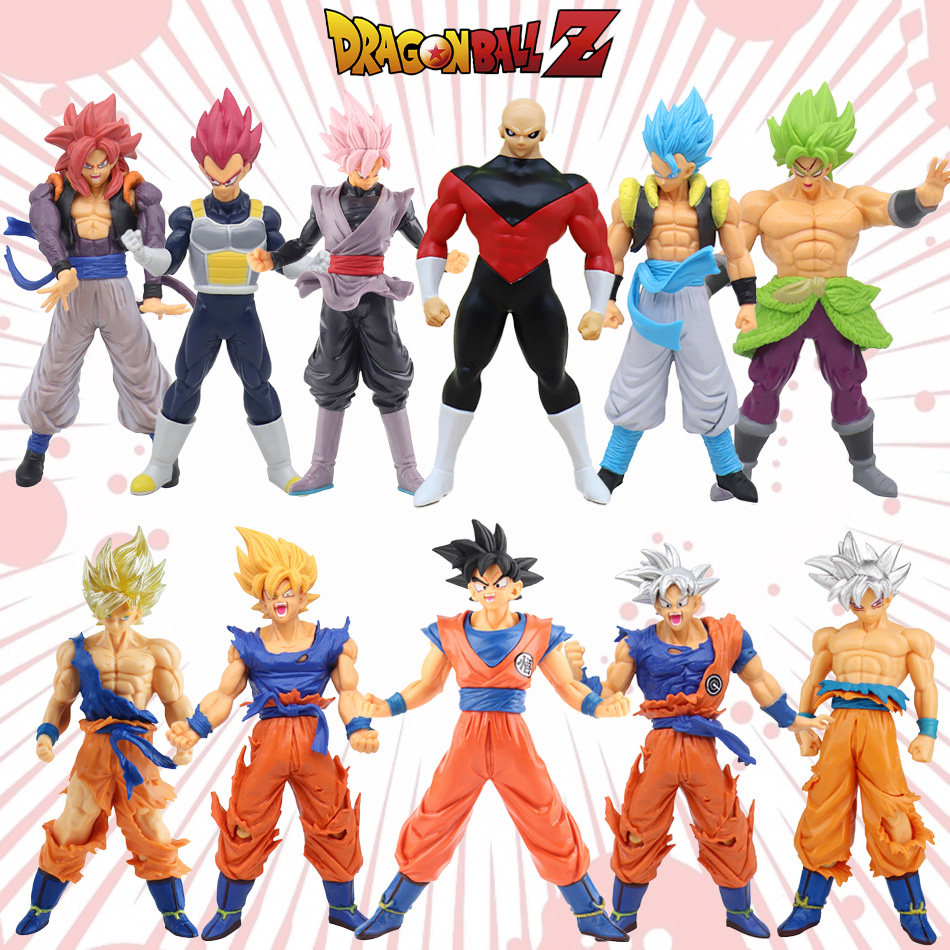 Anime Dragon Ball Z Super Saiyan Son Goku Broly Vegeta Anime Action Figure Model Christmas Gifts Collectible Figurines for Kids