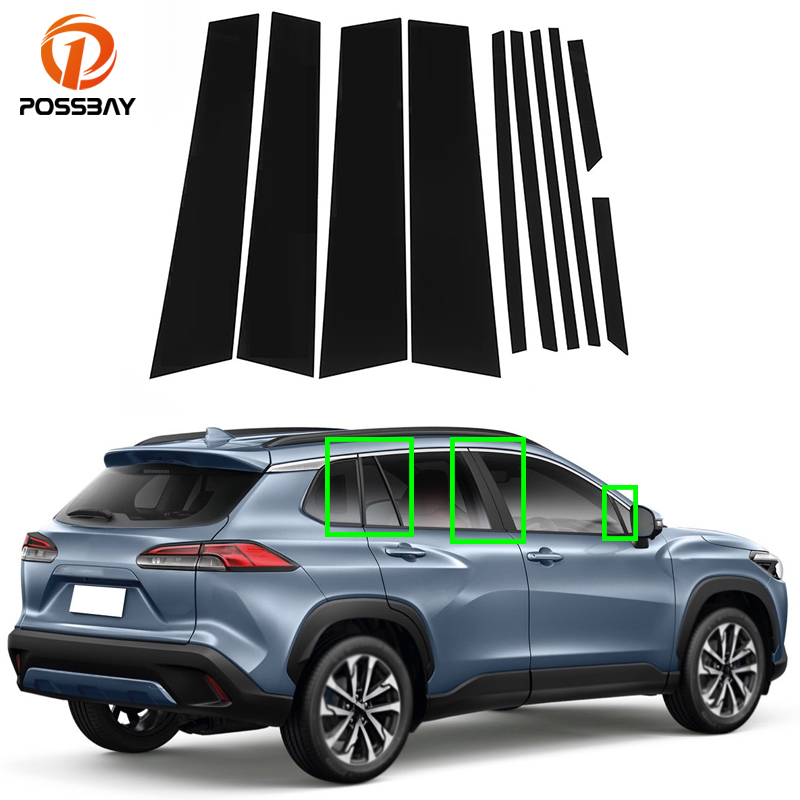 Postes de pilar para puerta y ventana, cubierta embellecedora, Panel decorativo para Toyota Corolla Cross 2020, 2021, 2022, 2023, accesorios, piezas exteriores