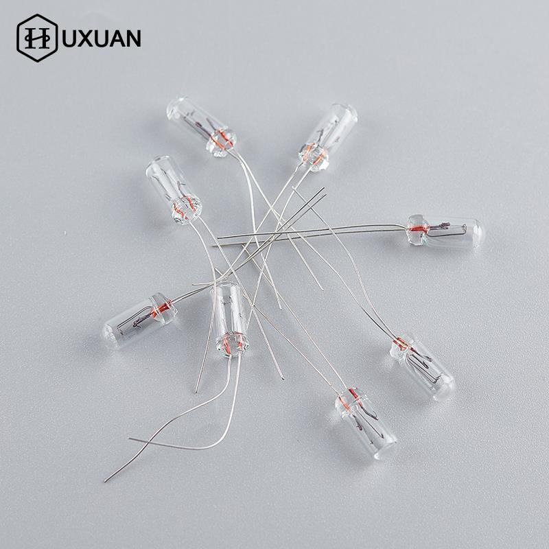 10 stuks miniatuur 0.07a 3mm 4mm 5mm 1.5v, 3v, 6v, 9v, 12v, 24v lamp gloeilamp edison gloeidraad rijst