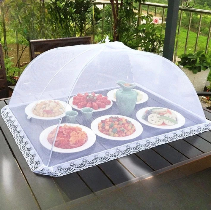 Cubierta plegable de malla para alimentos, antimosquitos, cubierta emergente para alimentos, paraguas, comida, verduras, frutas, cubierta transpirable, accesorios de cocina